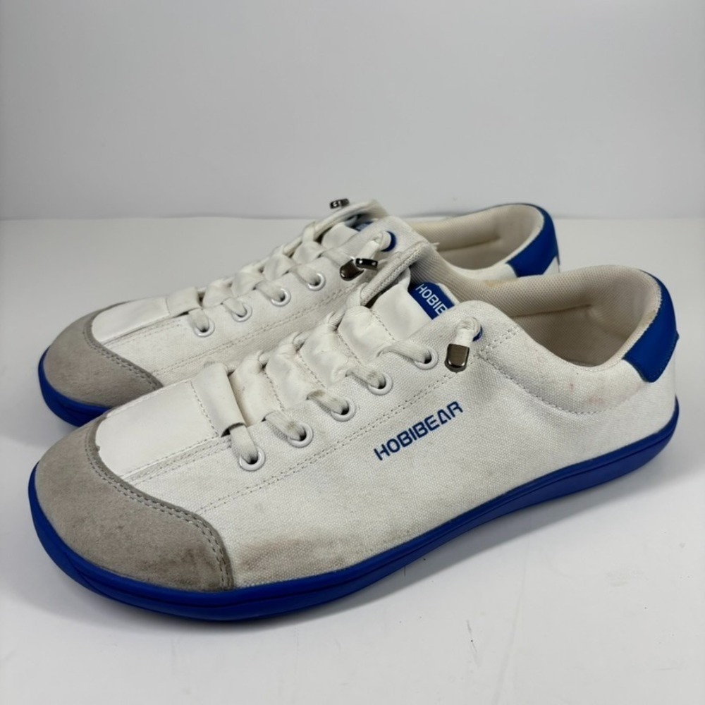 HOBIBEAR Sorrel Men's US 8.5/41 White/Blue Wide Toe Minimalist Barefoot Shoes